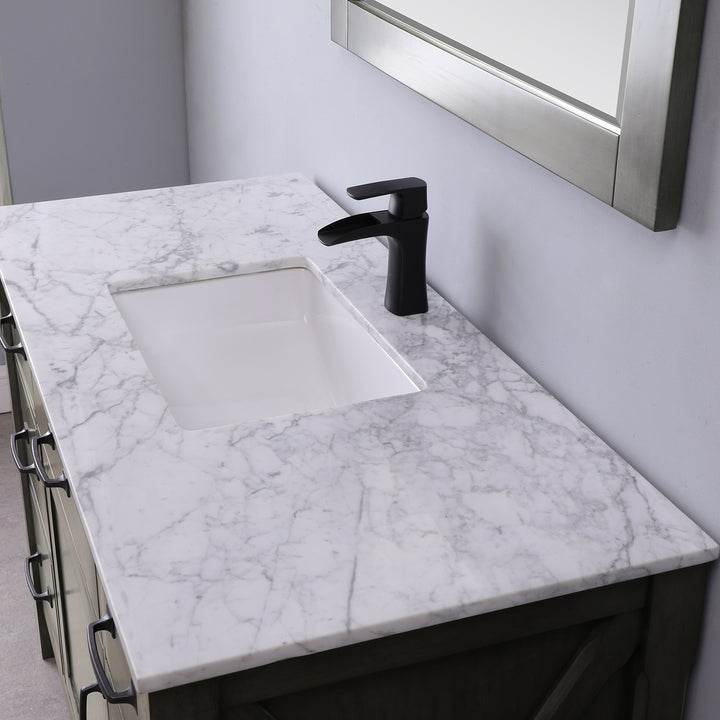 Altair Maribella 48" Single Bathroom Vanity Set with Carrara White Marble Countertop