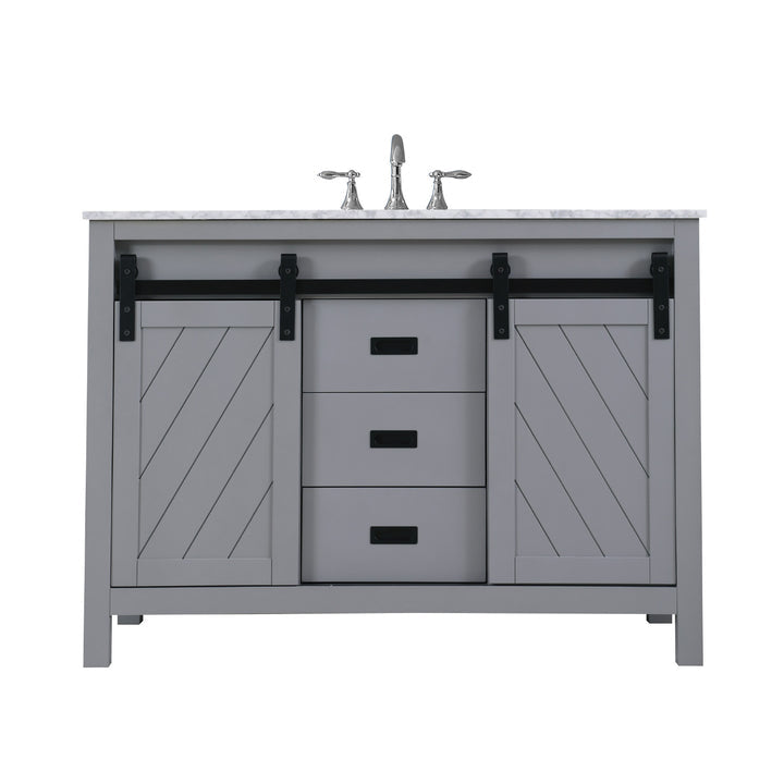 Altair Kinsley 48" Single Bathroom Vanity Set with Carrara White Marble Countertop