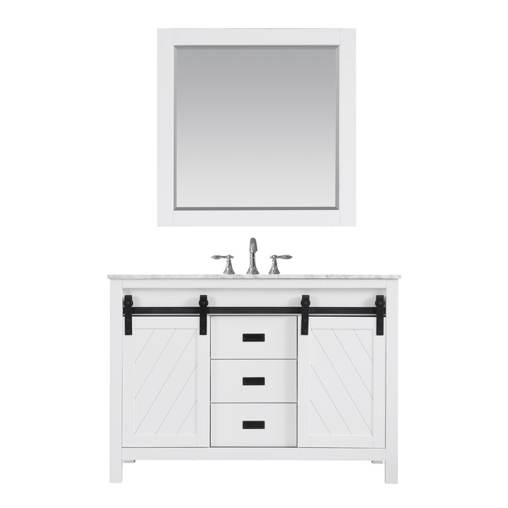 Altair Kinsley 48" Single Bathroom Vanity Set with Carrara White Marble Countertop