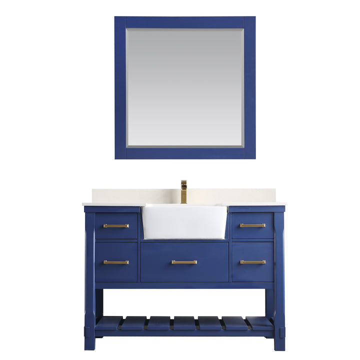 Altair Georgia 48" Single Bathroom Vanity with White Farmhouse Basin