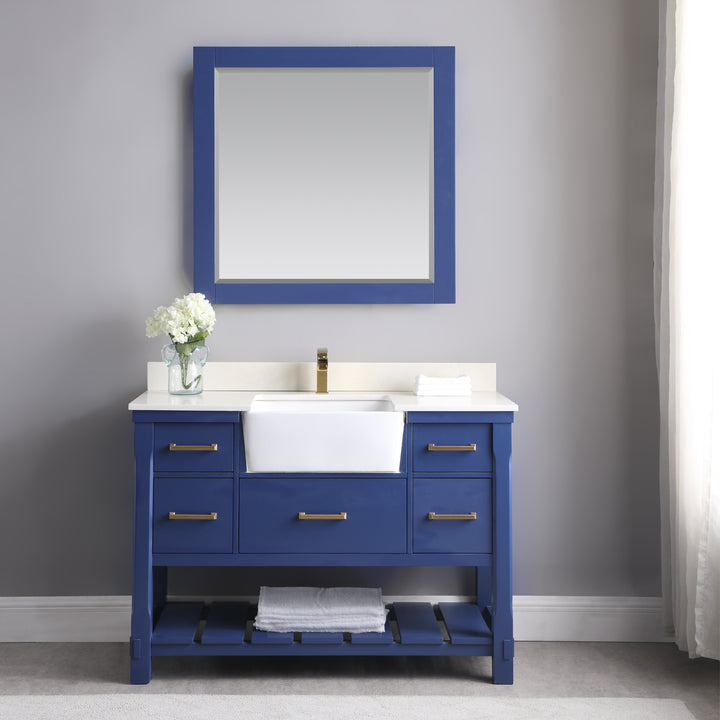 Altair Georgia 48" Single Bathroom Vanity with White Farmhouse Basin