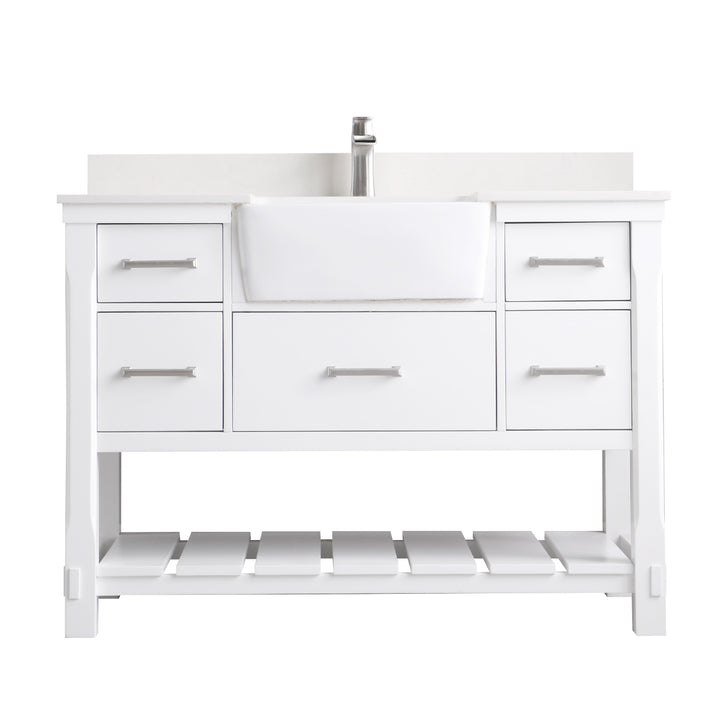 Altair Georgia 48" Single Bathroom Vanity with White Farmhouse Basin