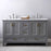 Altair Isla 60" Double Bathroom Vanity Set with Carrara White Marble Countertop