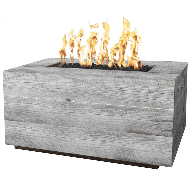 The Outdoor Plus 48" Catalina Wood Grain Concrete GAS Fire Pit, Natural GAS / Match Lit