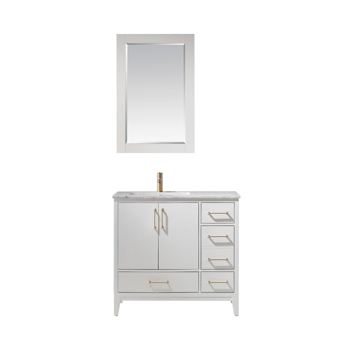 Altair Sutton 36" Single Bathroom Vanity Set with Marble Countertop