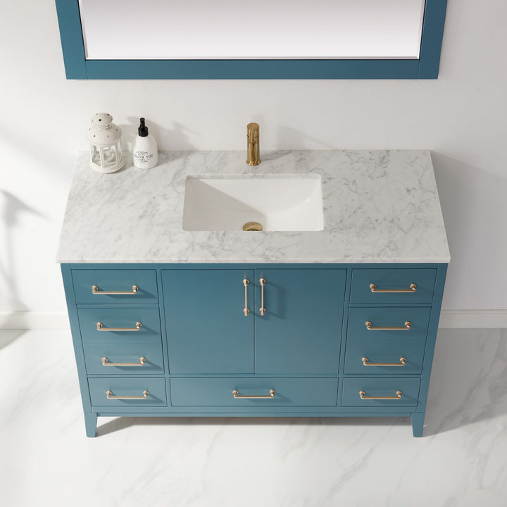 Altair Sutton 48" Single Bathroom Vanity Set with Marble Countertop