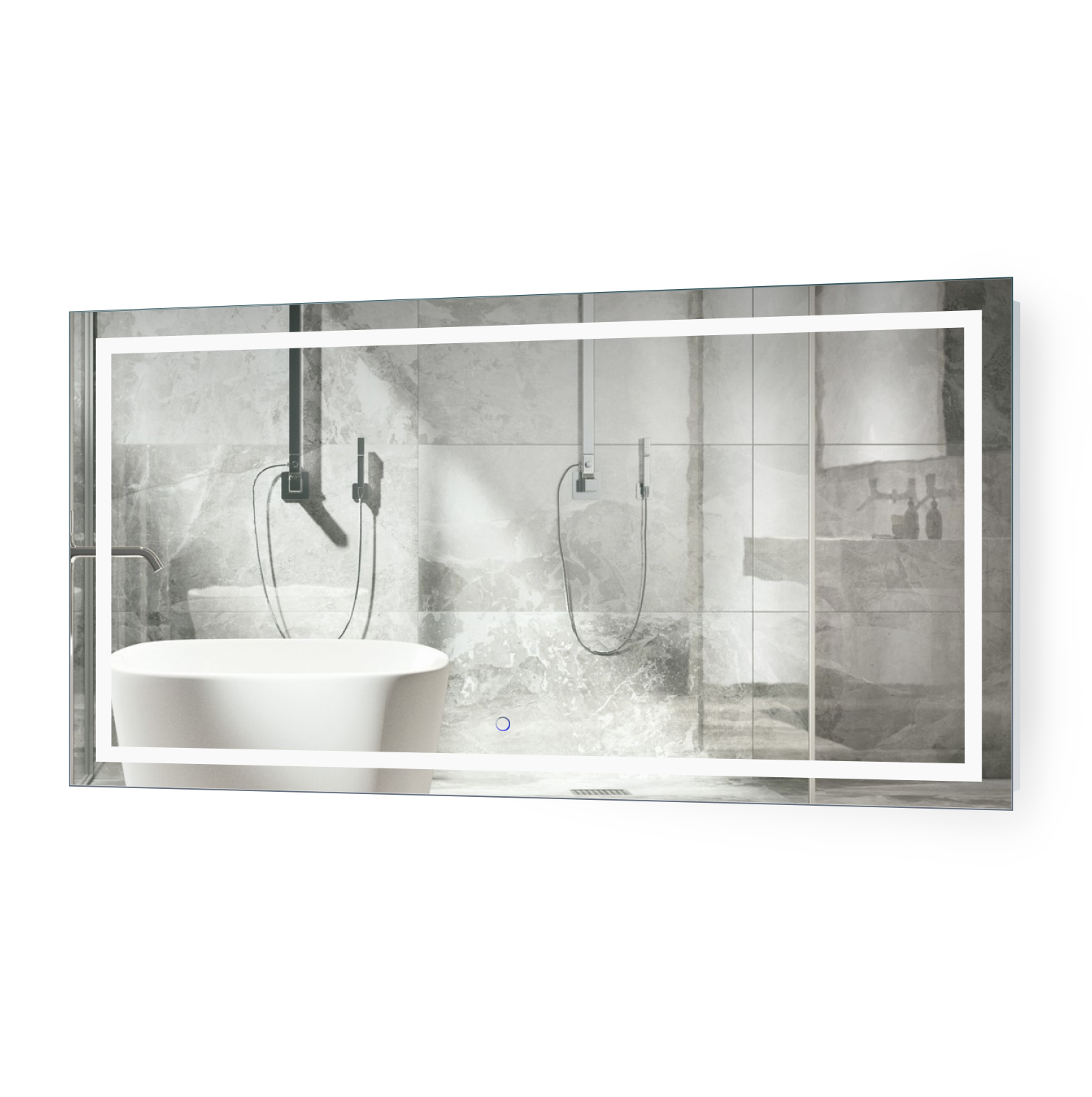 Krugg Icon 54″ X 24″ LED Bathroom Mirror w/ Dimmer & Defogger | Lighted Vanity Mirror