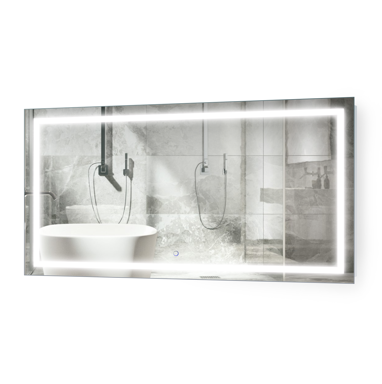 Krugg Icon 54″ X 24″ LED Bathroom Mirror w/ Dimmer & Defogger | Lighted Vanity Mirror