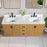Altair Perla 72" Double Bathroom Vanity with Grain White Composite Stone Countertop
