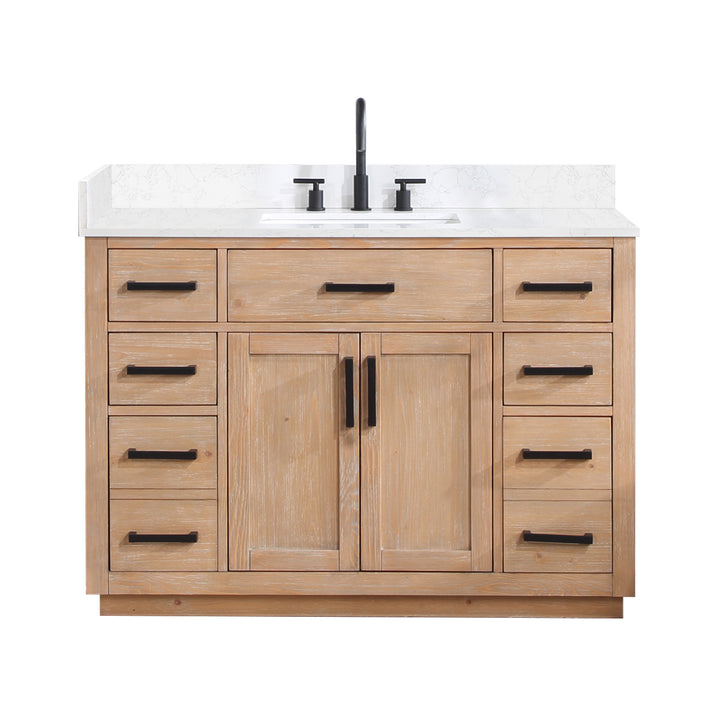 Altair Gavino 48" Single Bathroom Vanity with Composite Stone Countertop 557048-RB-GW