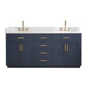 Altair Gavino 72" Double Bathroom Vanity with Composite Stone Countertop