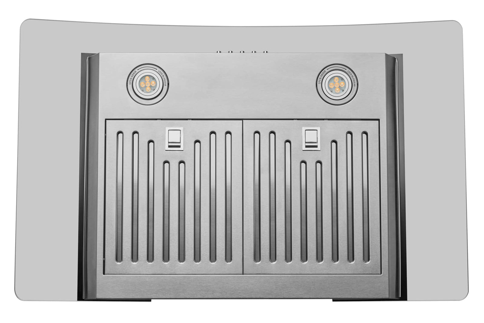 Hauslane 30-Inch Wall Mount Range Hood with Tempered Glass in Stainless Steel (WM-630SS-30)