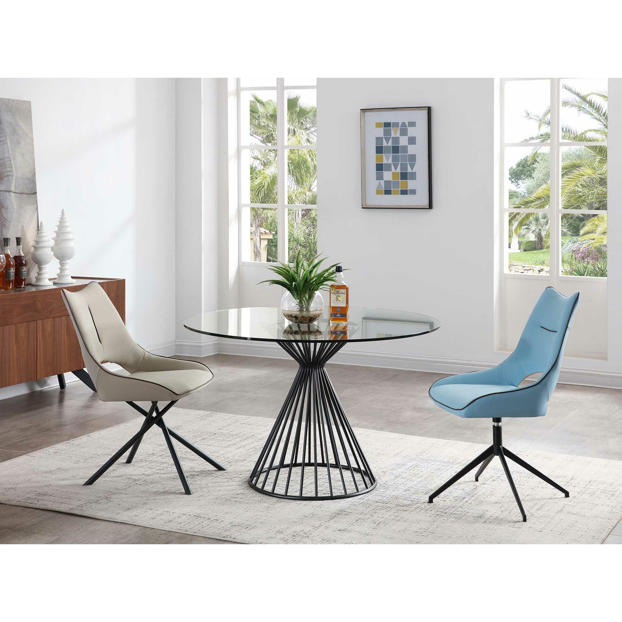 Whiteline Modern Living - Cielo Dining Table DT1637R-BLK