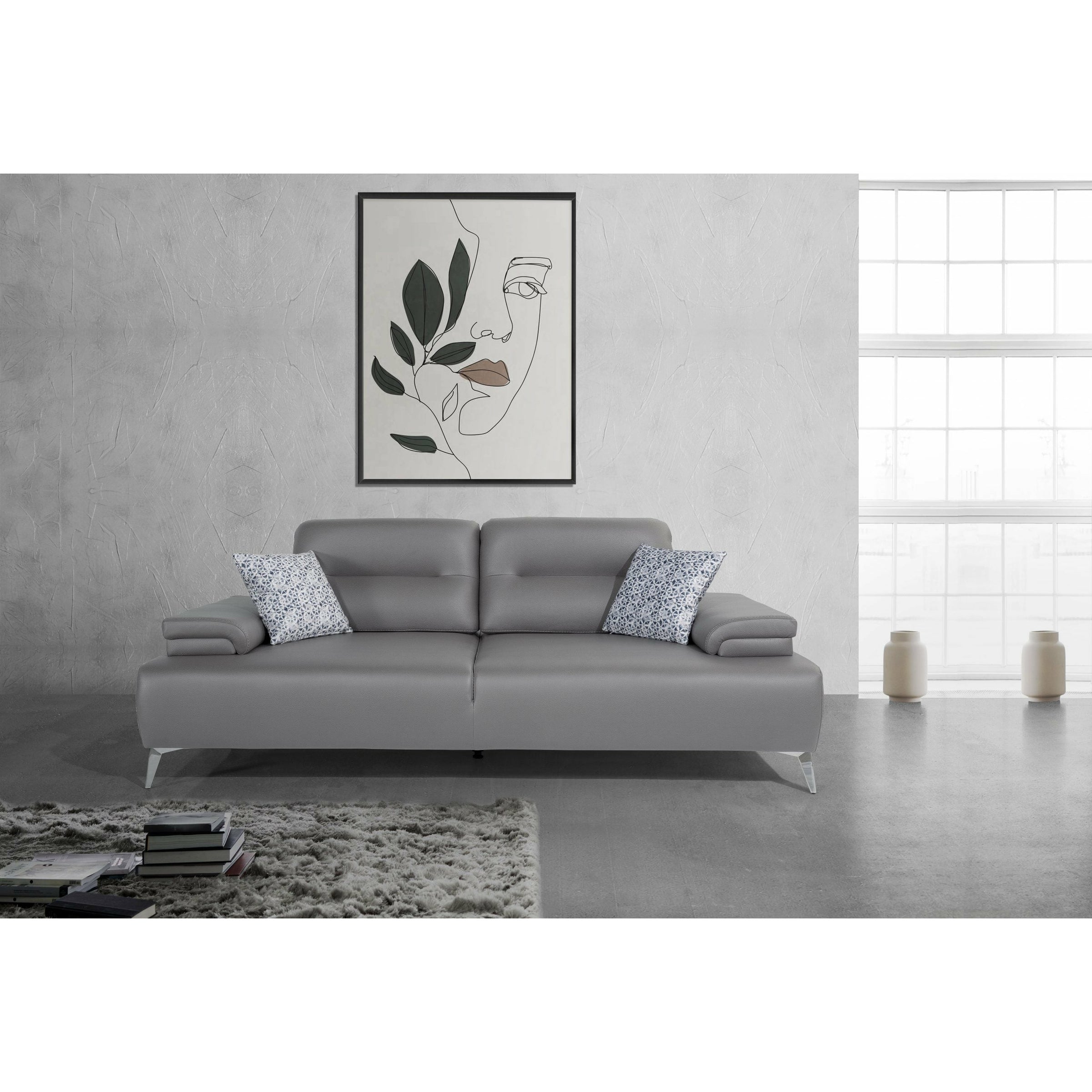 Whiteline Modern Living - Ruslan Sofa SO1759-LGRY