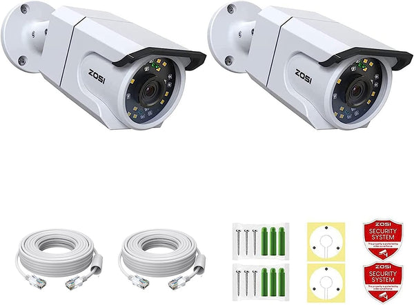 Zosi C105 4K Add-on PoE Camera + 60ft Ethernet Cable