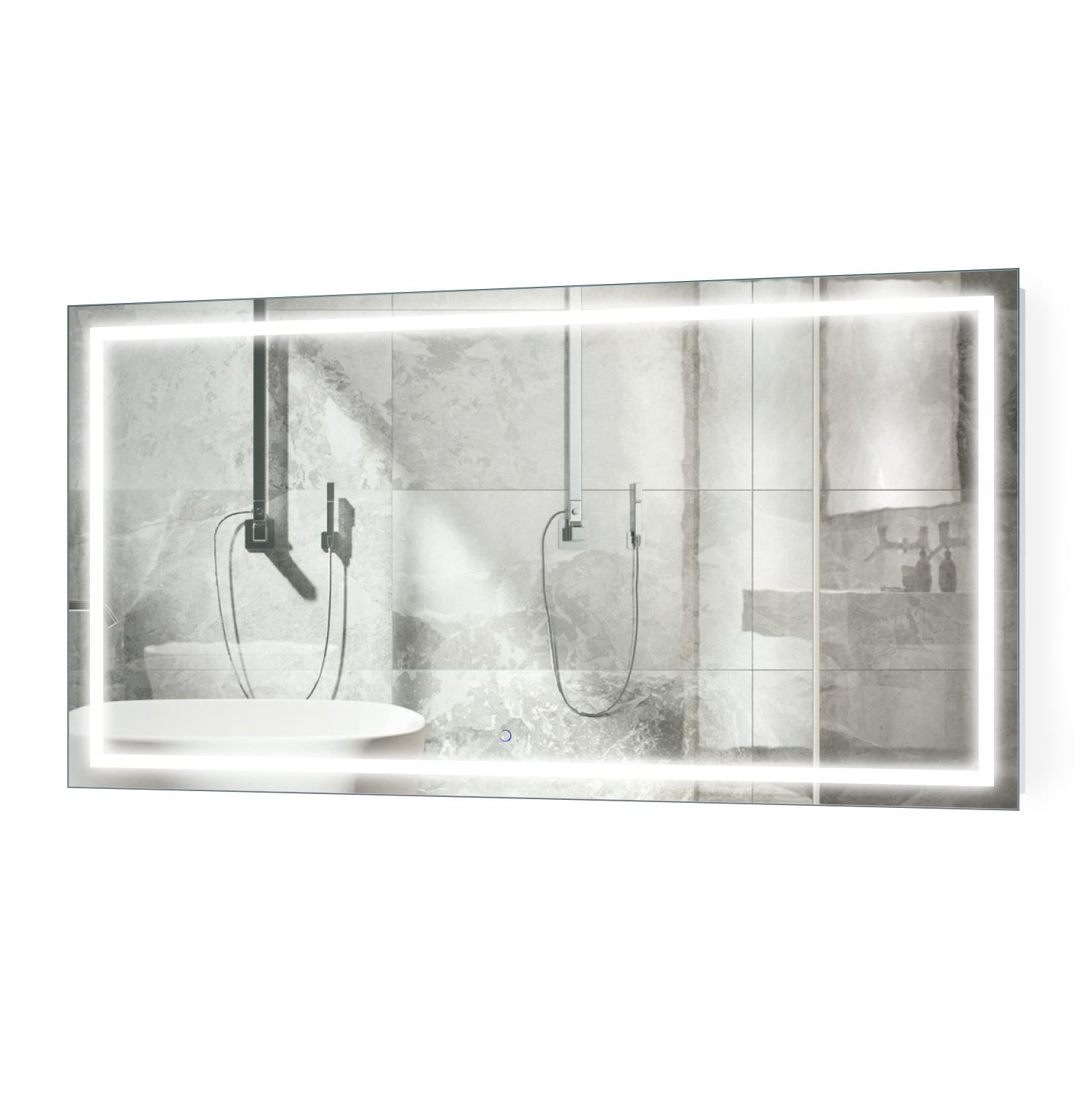 Krugg Icon 66″ X 36″ LED Bathroom Mirror w/ Dimmer & Defogger | Large Lighted Vanity Mirror