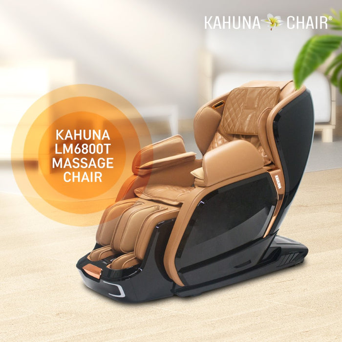 Kahuna Massage Chair Latest Technology SL-Track Auto Extension Kahuna Massage Chair LM-6800T Black/Camel