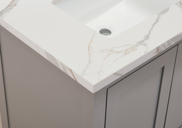 Altair Eivissa Single Sink Bathroom Vanity Countertop in Calacatta White