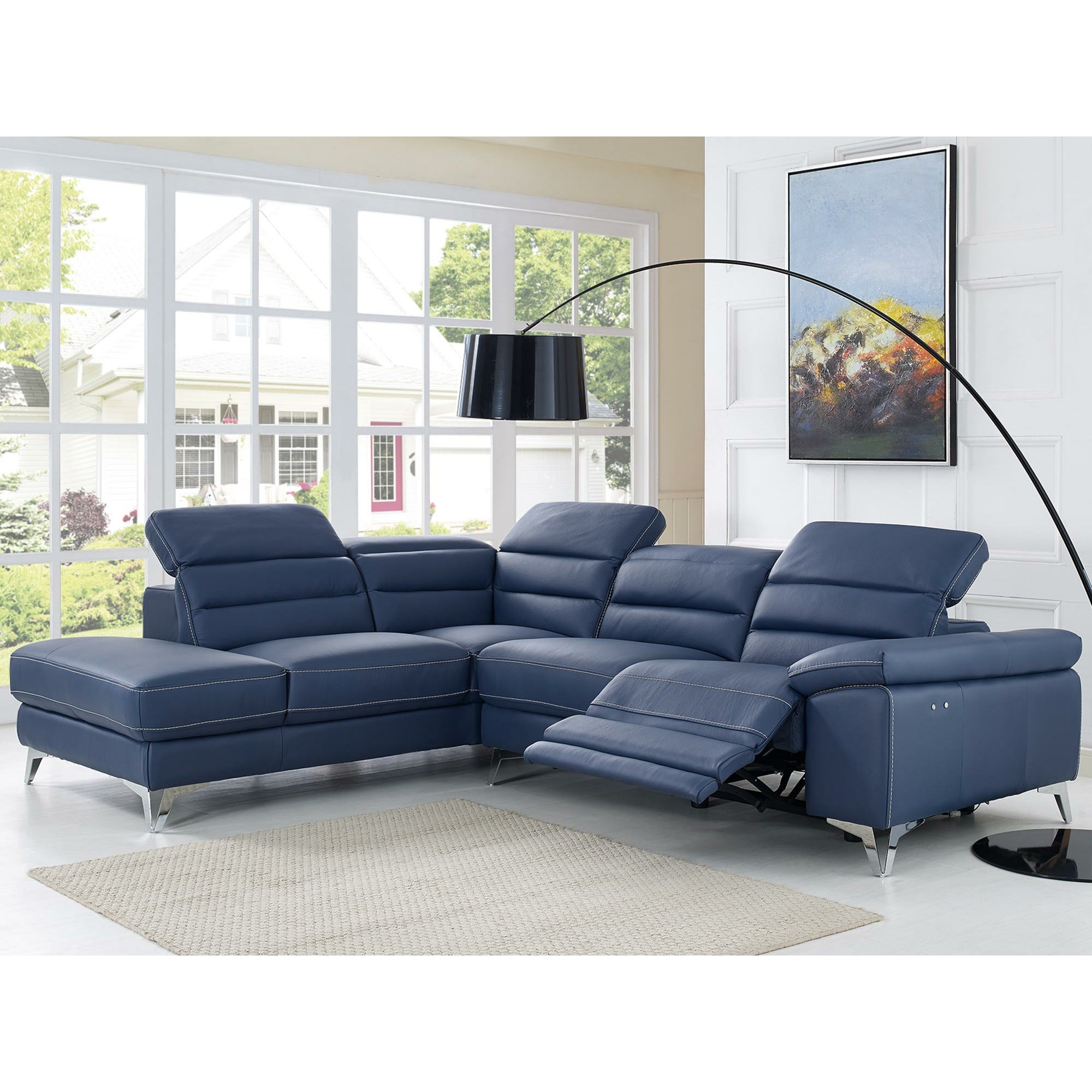 Whiteline Modern Living - Johnson Sectional SL1349L-NVY