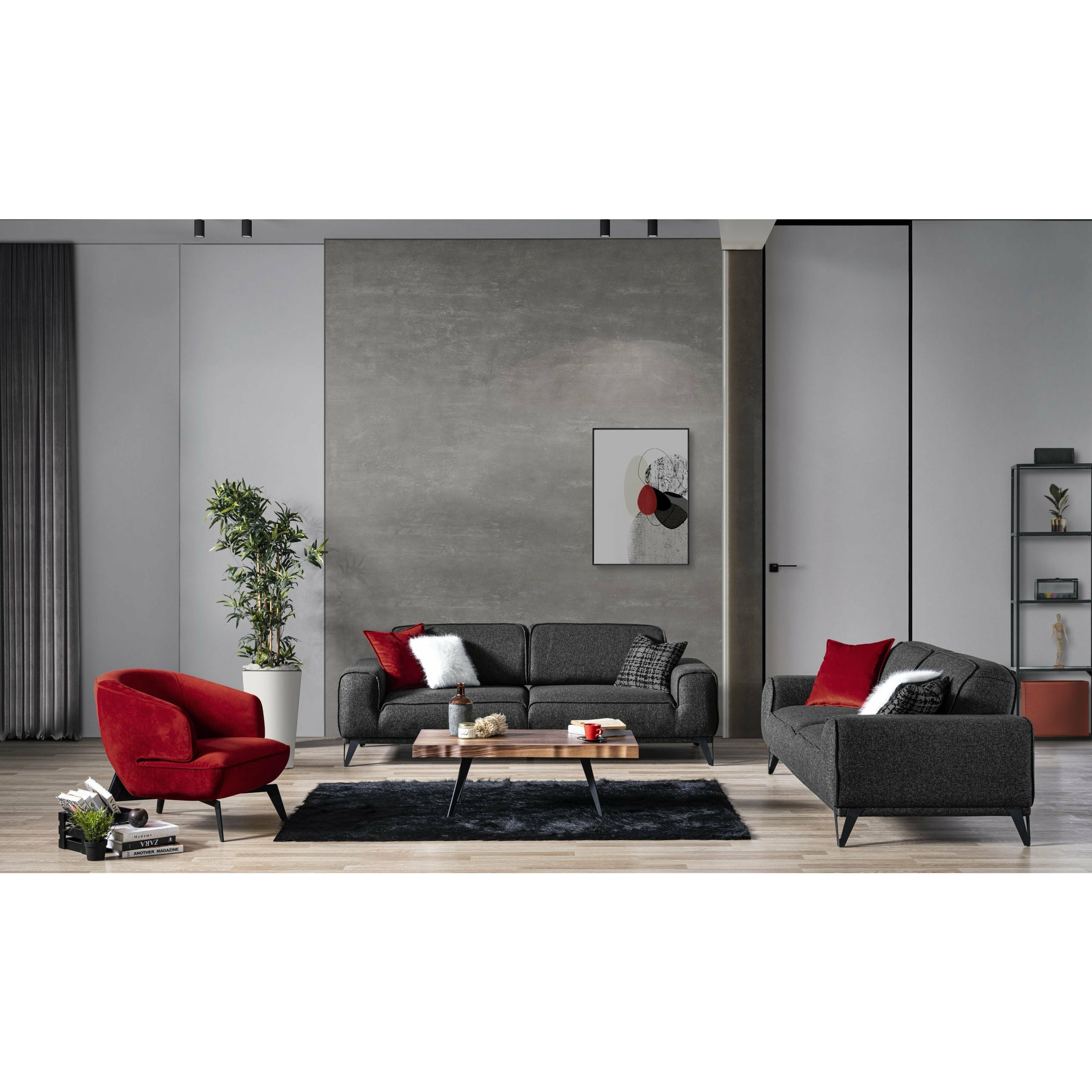 Whiteline Modern Living - Mersin Accent Chair CH1756F-RED