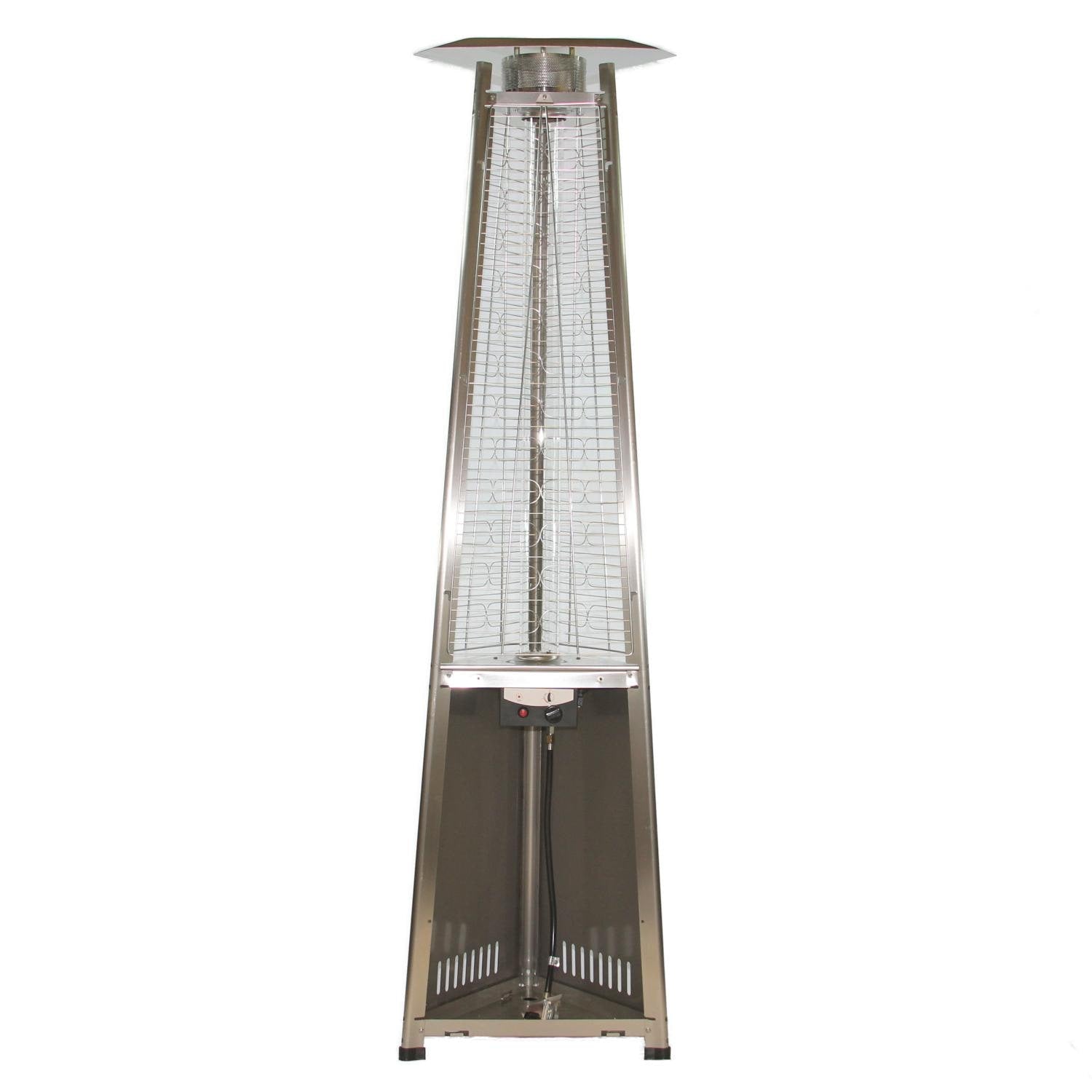 RADtec 93-Inch Pyramid Flame 41,000 BTU Propane Patio Heater - Stainless Steel - PYR-SSP