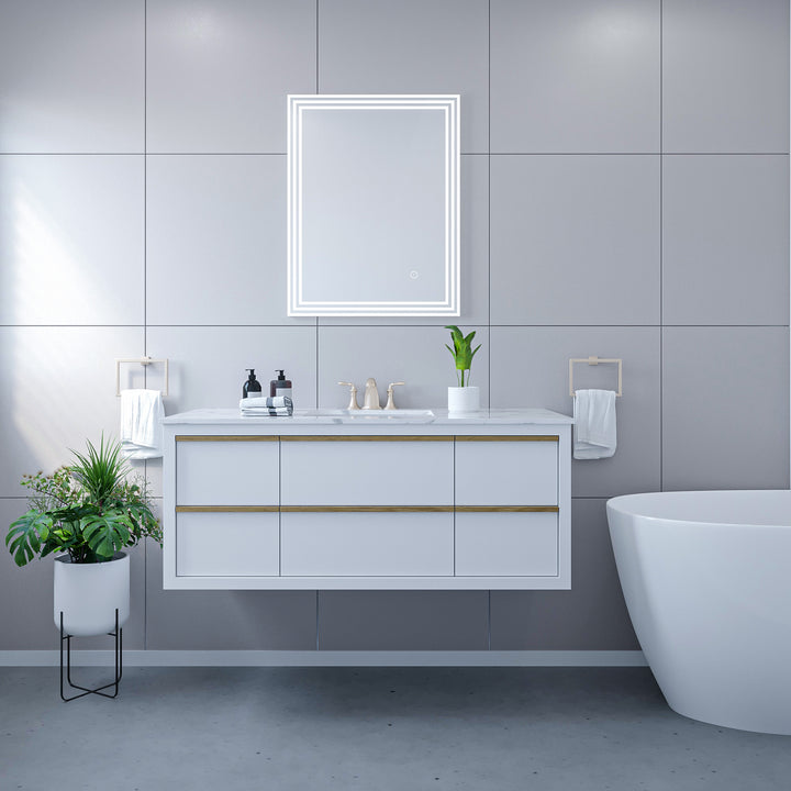 Altair Livorno Rectangle Frameless Modern LED Bathroom Vanity Mirror