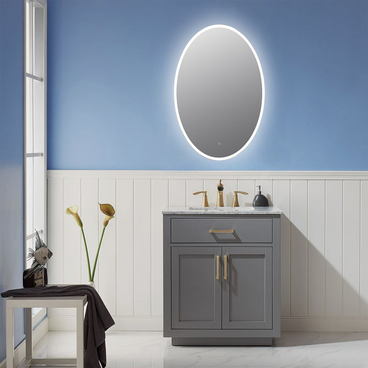 Altair Matera 24' Oval Frameless Modern LED Bathroom Vanity Mirror