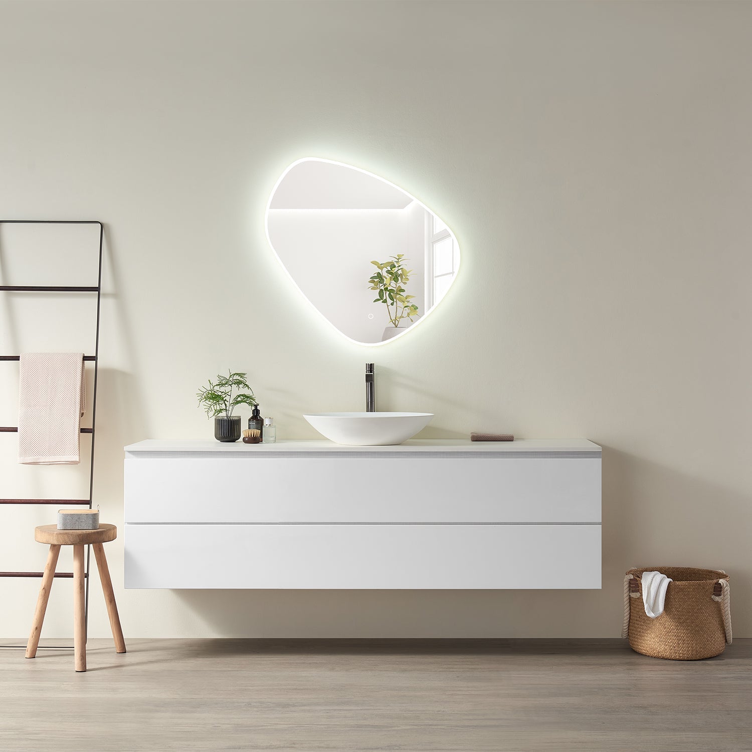 Altair Rasso Novelty Frameless Modern Bathroom/Vanity LED Lighted Wall Mirror