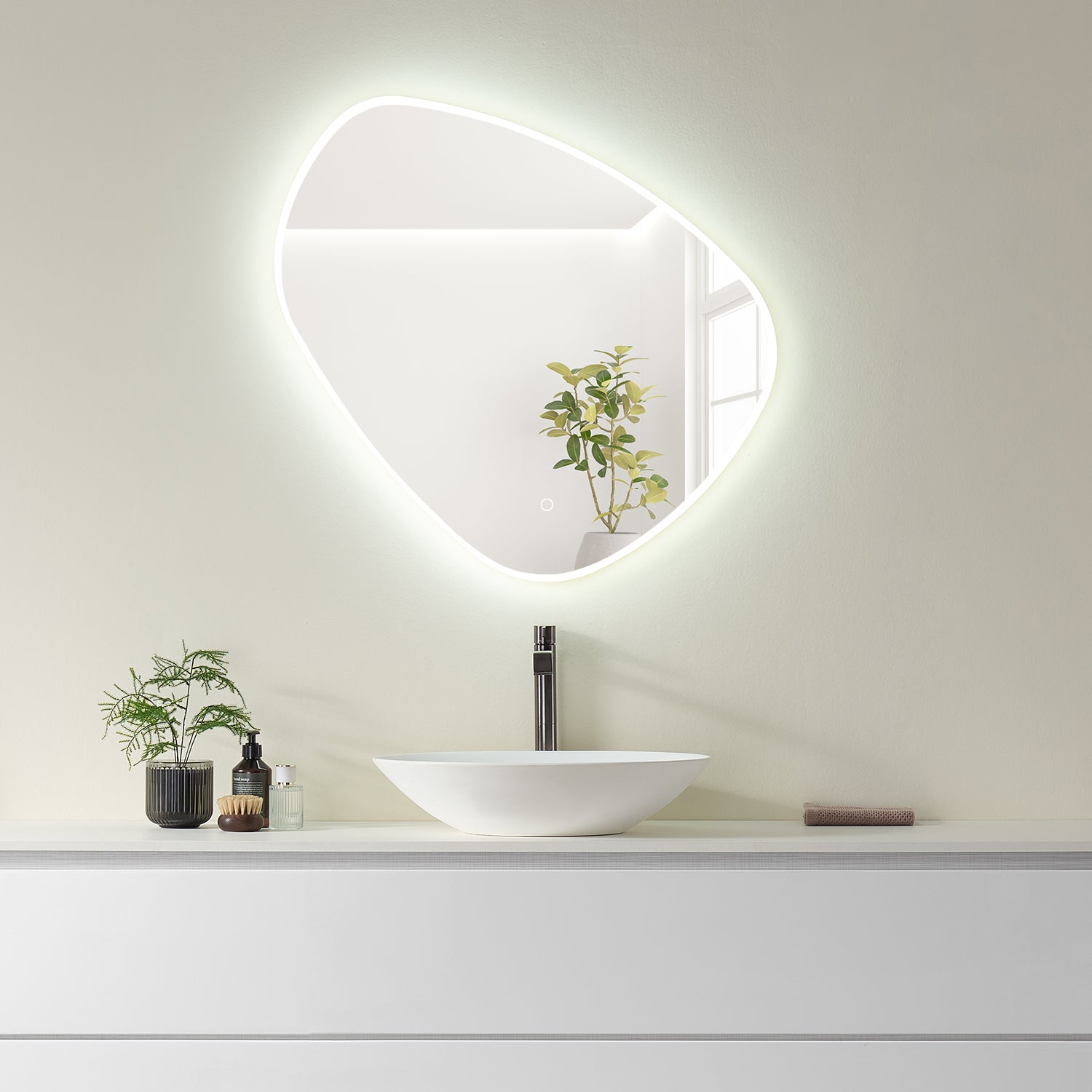 Altair Rasso Novelty Frameless Modern Bathroom/Vanity LED Lighted Wall Mirror