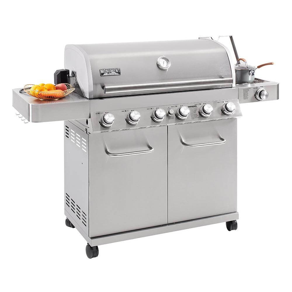 Monument Grills 77352 Stainless Gas Grill 6 Burners Liquid Propane Gas