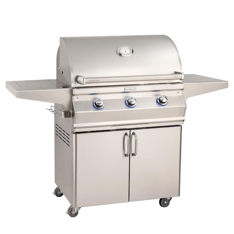 Fire Magic Aurora A540S Propane Gas Grill With Side Burner And Analog Thermometer - A540S-7EAP-62