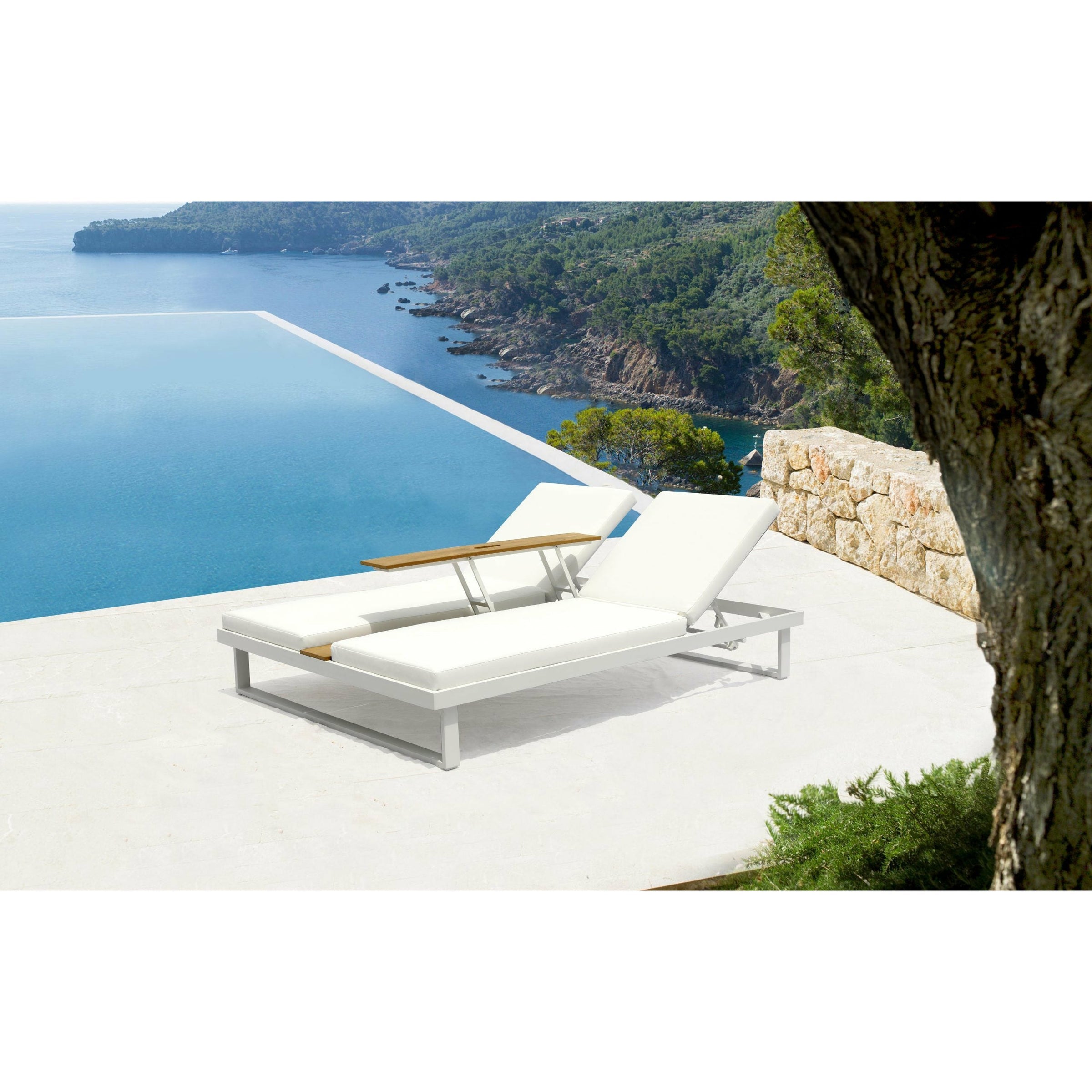 Whiteline Modern Living - Sandy Double Lounge Chair CL1572-WHT