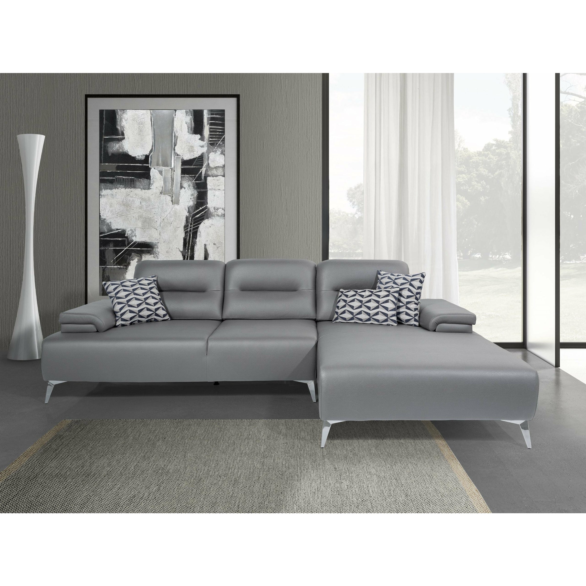 Whiteline Modern Living - Ruslan Sectional SR1759-LGRY