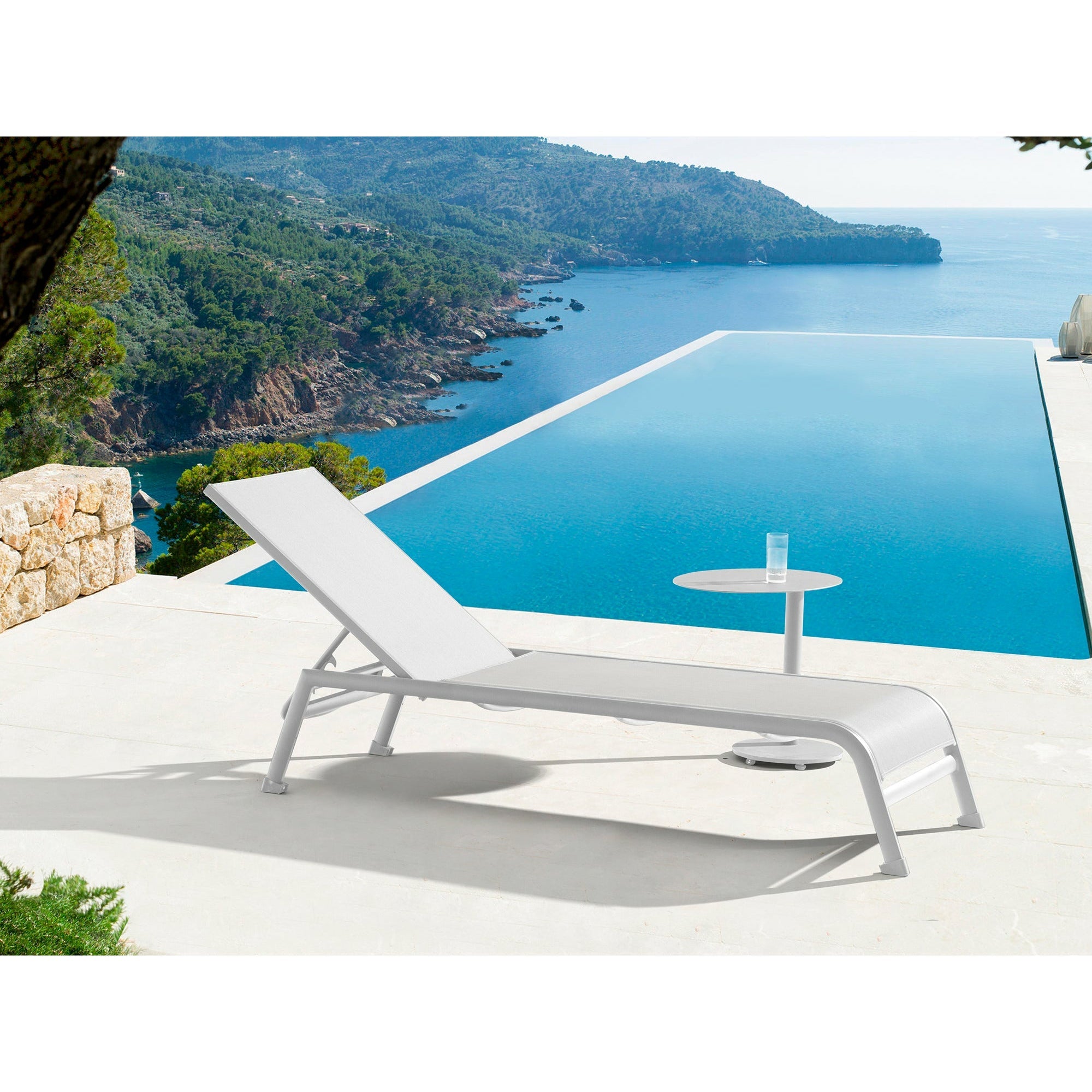 Whiteline Modern Living - Sunset Outdoor Chaise CL1568-WHT