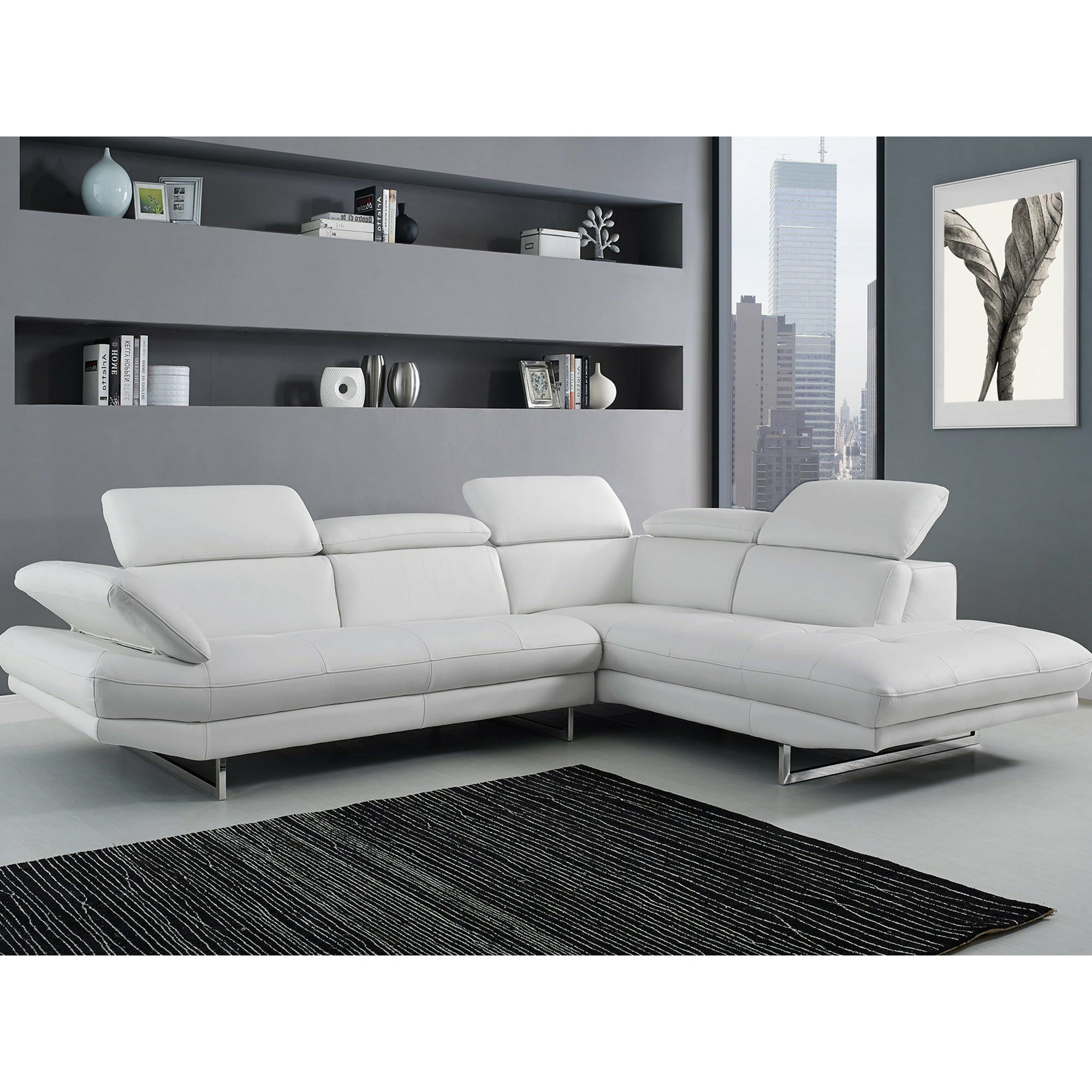 Whiteline Modern Living - Pandora Sectional SL1351L-WHT