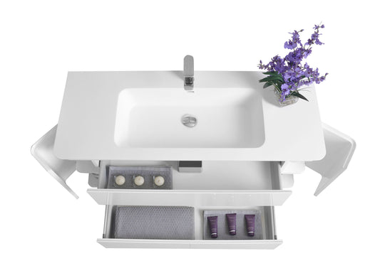 Ancerre Designs Gwyneth Bathroom Vanity With Solid Surface Top Cabinet Set Collection