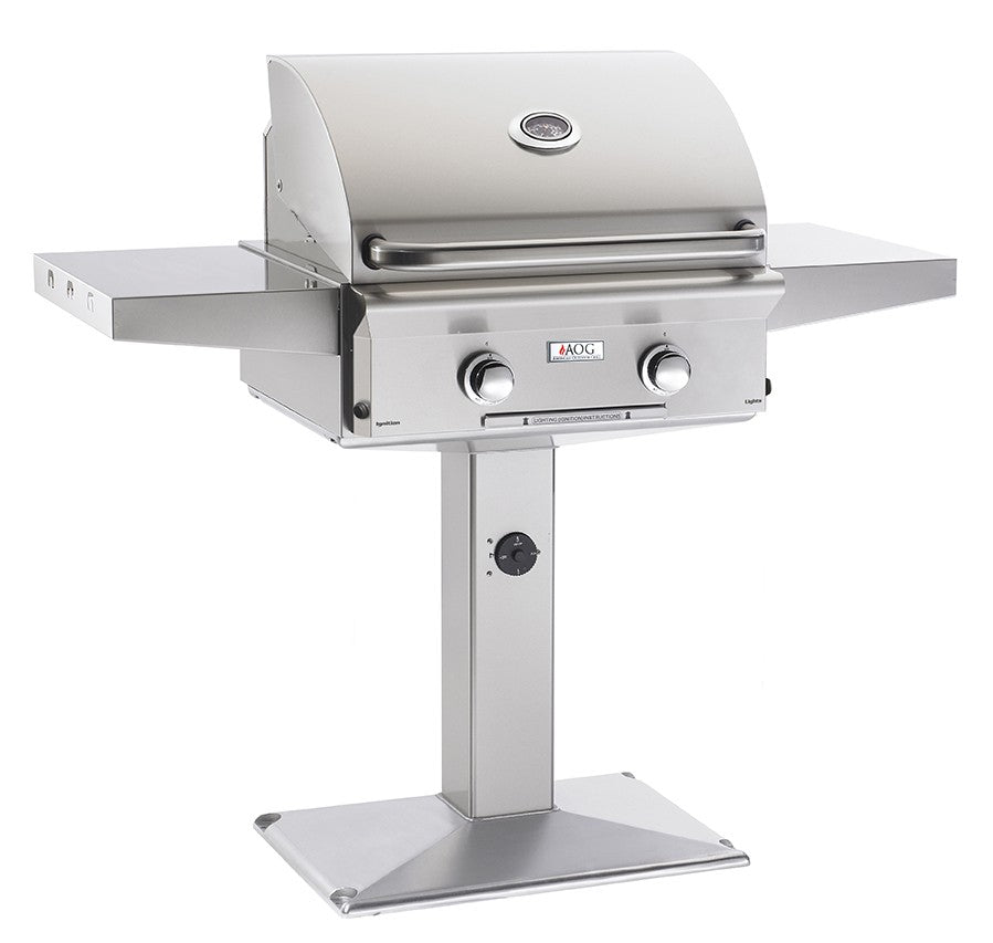 American Outdoor Grill L-Series - 24-Inch 2-Burner Freestanding Grill on Pedestal - Natural Gas - AOG24NPL00SP