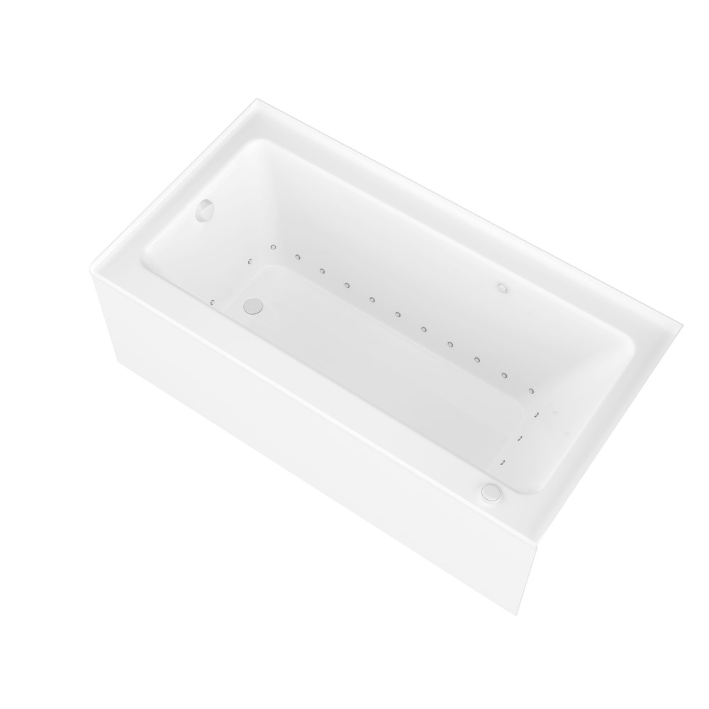 Atlantis Whirlpools Soho 32 x 60 Front Skirted Air Massage Tub with Left Drain in White 3260SHAL