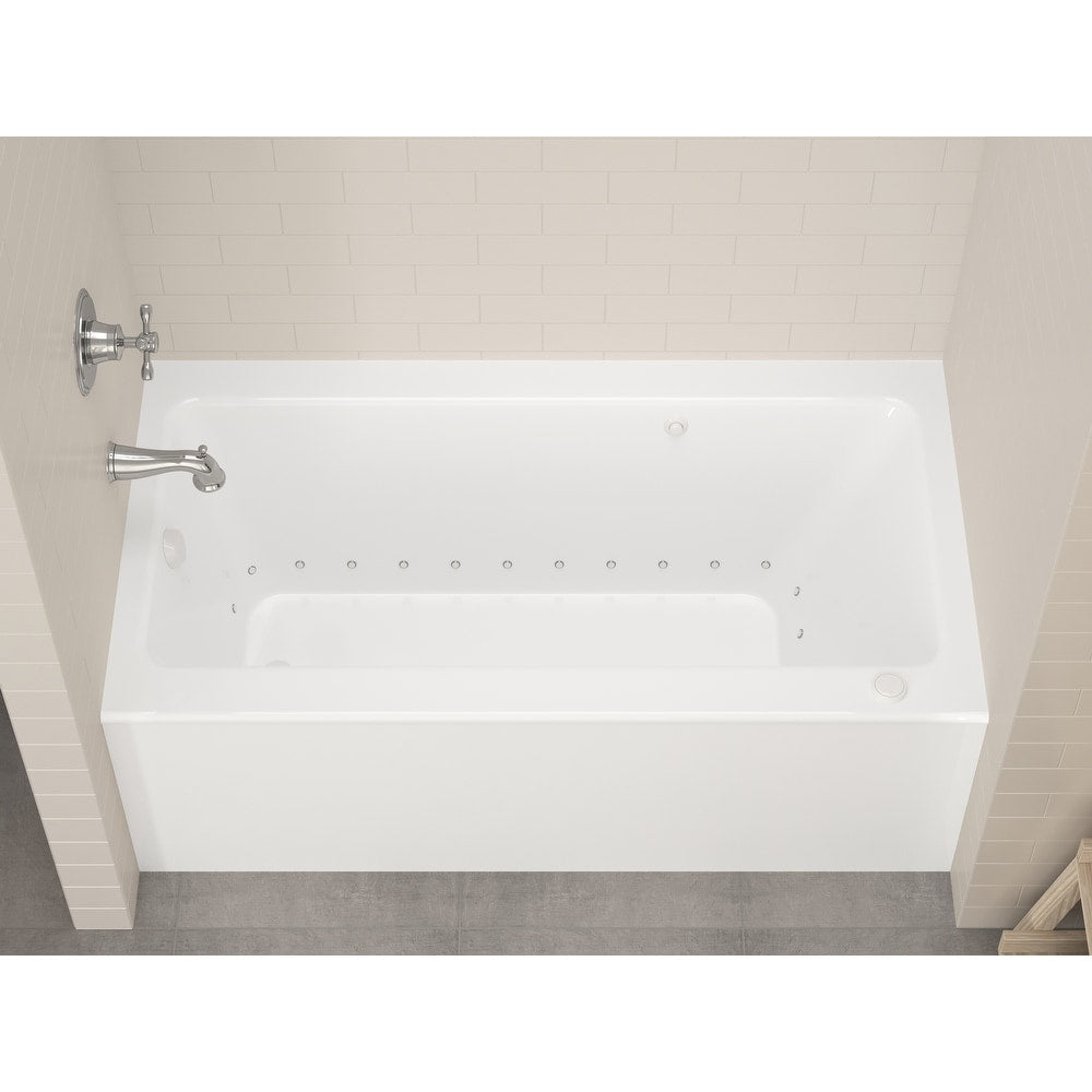 Atlantis Whirlpools Soho 32 x 60 Front Skirted Air Massage Tub with Left Drain in White 3260SHAL