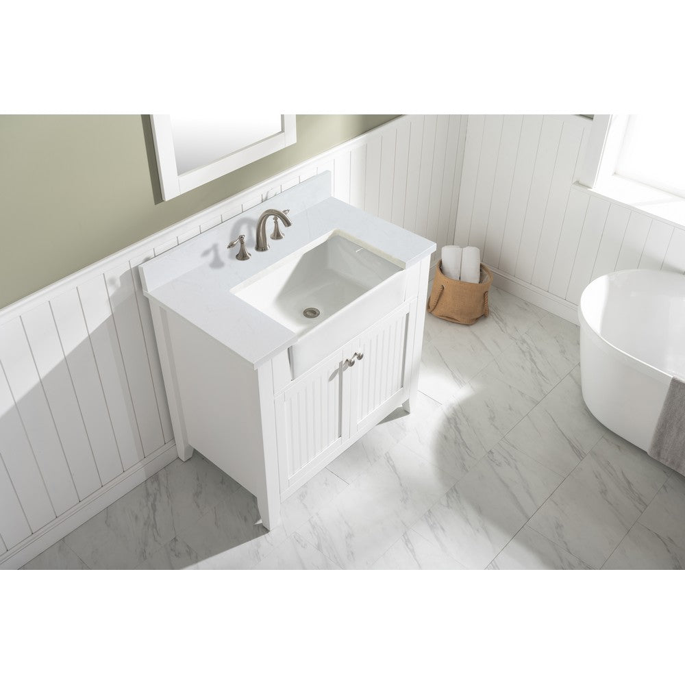 Design Element BK-36-WT Burbank 36 Inch Single Vanity