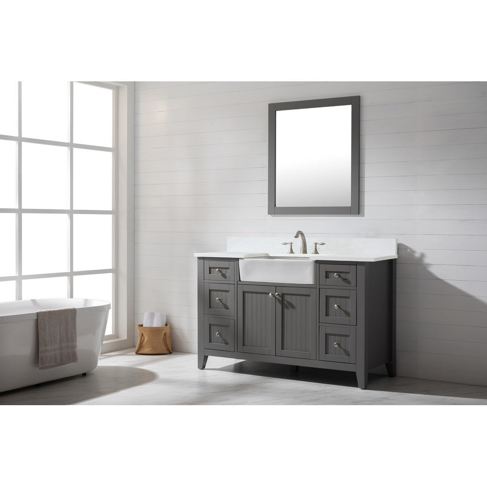 Design Element BK-54-GY Burbank 54 Inch Single Vanity