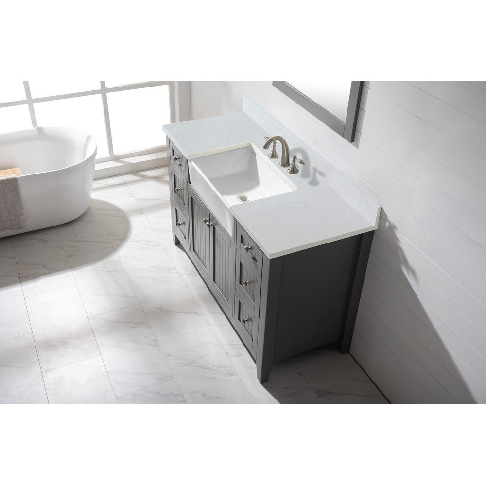 Design Element BK-54-GY Burbank 54 Inch Single Vanity