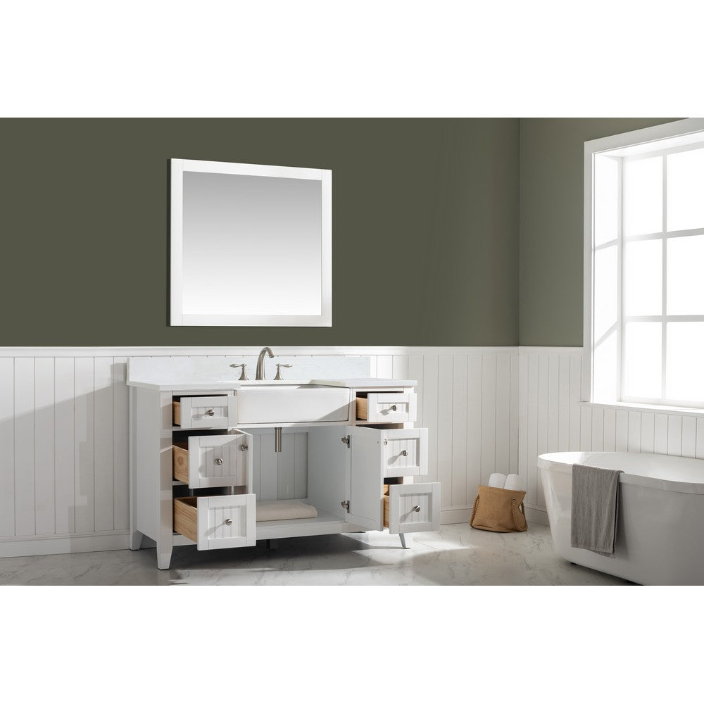 Design Element BK-54-WT Burbank 54 Inch Single Vanity