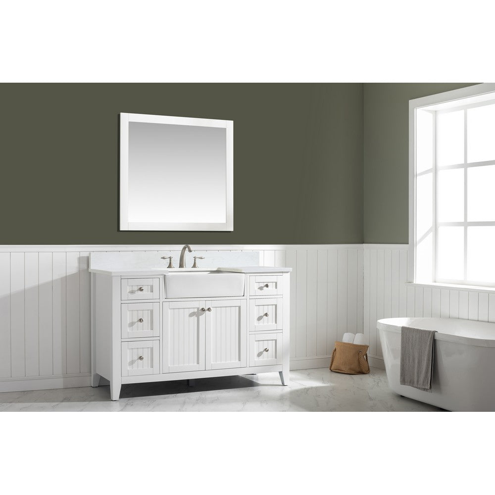 Design Element BK-54-WT Burbank 54 Inch Single Vanity