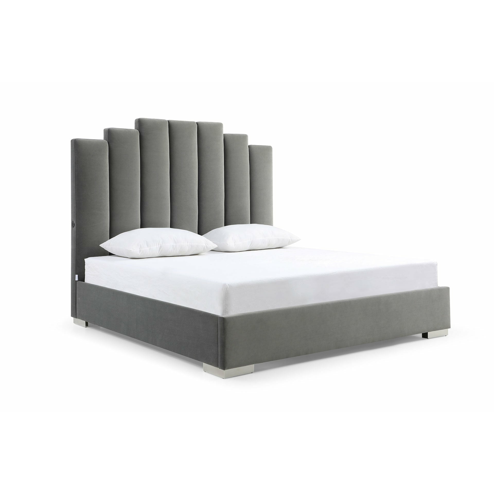 Whiteline Modern Living - Jordan King Bed BK1688F-GRY