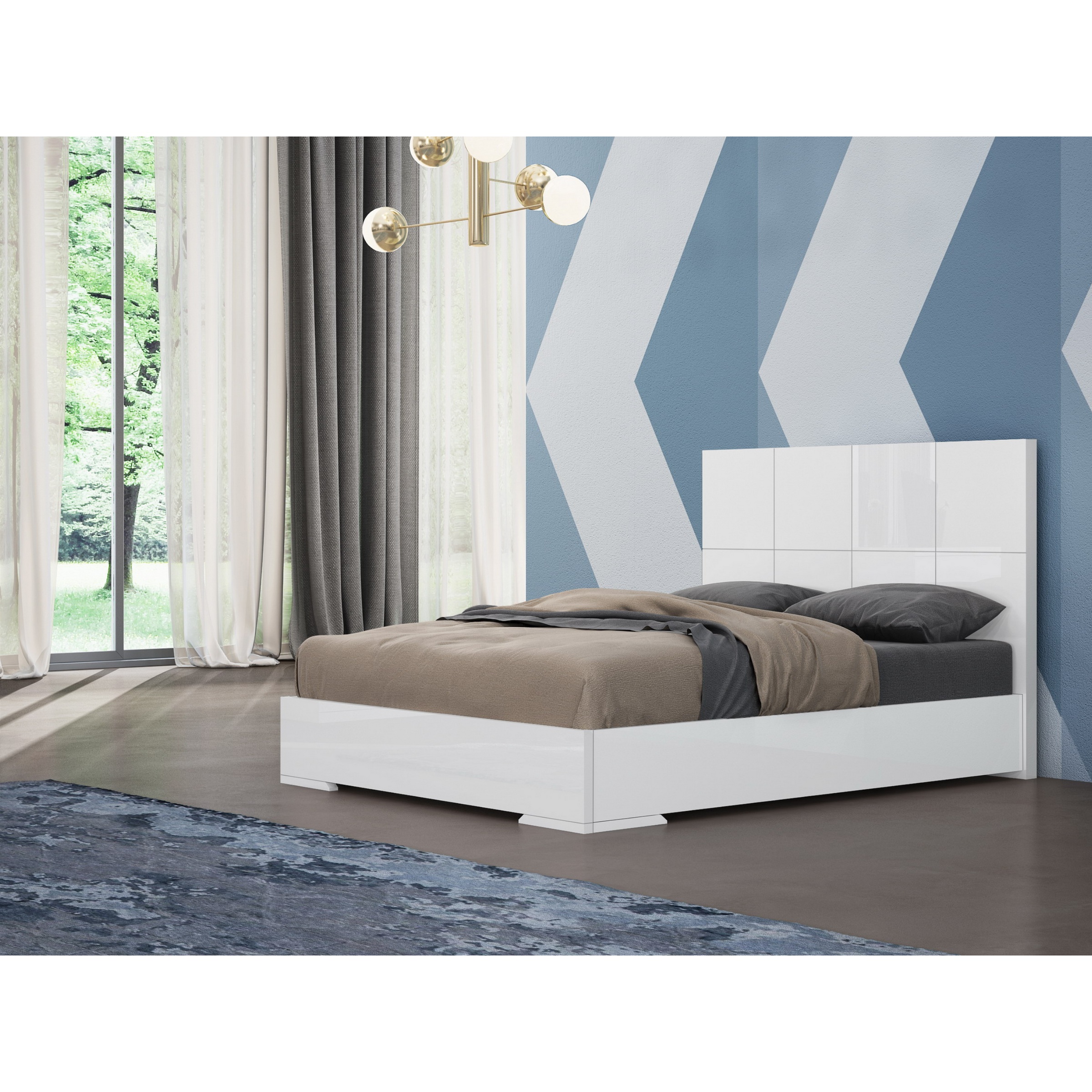 Whiteline Modern Living - Anna Bed Queen BQ1207-WHT