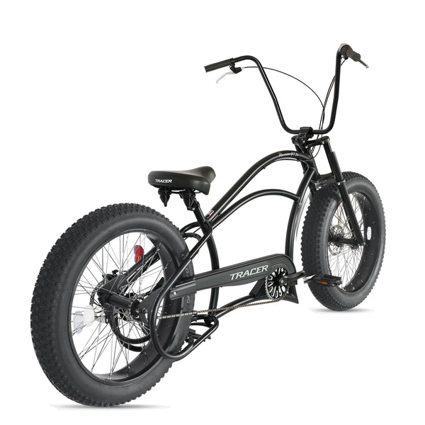 Tracer 26" Harman 3-Speed Vintage Chopper Stretch Fat Tire Bike MB-HARMAN-3I-GT-BK/PLS