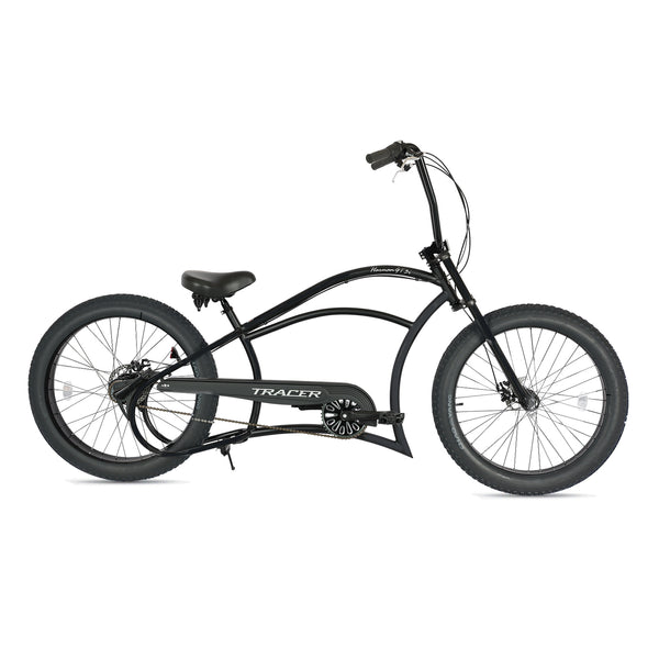 Tracer 26" Harman 3-Speed Vintage Chopper Stretch Fat Tire Bike MB-HARMAN-3I-GT-BK/PLS