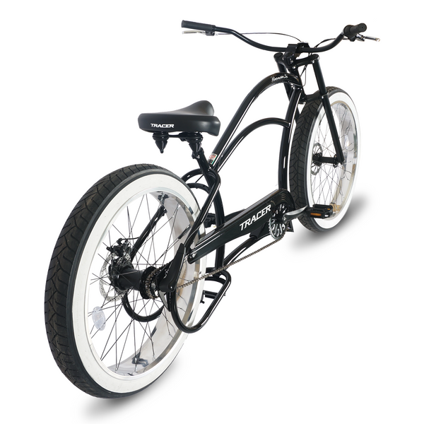 Tracer 26" Harman 3-Speed Vintage Chopper Stretch Fat Tire Bike MB-HARMAN-3I-GT-BK/PLS