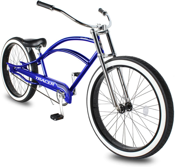 Tracer 29" Master 1-Speed Chopper Stretch Beach Cruiser Fat Tire Bike MB-MASTER-BK